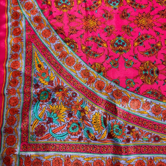 Pink Scarf  30" x 30" Made in Italy - Picture 2 of 5